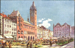 10556376 Basel BS Basel Platz Rathaus Ungelaufen Ca. 1920 Basel BS - Altri & Non Classificati