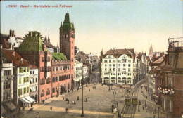 10556375 Basel BS Basel Platz Rathaus Ungelaufen Ca. 1920 Basel BS - Andere & Zonder Classificatie