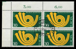 BRD BUND 1973 Nr 768 Zentrisch Gestempelt VIERERBLOCK ECKE-O X7EB0AA - Used Stamps