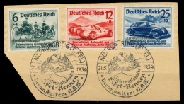 DEUTSCHES REICH 1939 Nr 695-697 Zentrisch Gestempelt Briefstück X8B0202 - Usados