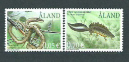 Aland Correo Yvert 199/200 Mnh ** Fauna Reptiles - Aland