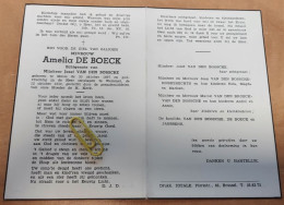 DP - Amelia De Boeck - Van Den Bossche - Meise 1887 - Wemmel 1959 - Esquela