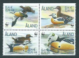 Aland Correo Yvert 183/86 ** Mnh  Aves. WWF - Aland