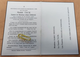 DP - Marie Tack - Droulez - Astene 1888 - Templeuve 1959 - Obituary Notices