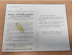 DP - Mathilde Van Hoegaerden - Kaesemans - St-Kwintens-Lennik 1880 - 1959 - Obituary Notices