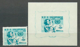 Albania Correo 1959 Yvert 515 + Hb 6 Mnh ** - Albanie