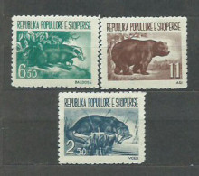 Albania Correo 1961 Yvert 549/51 Mh * Fauna - Albanien