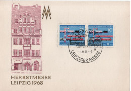 Germany Deutschland DDR 1968 FDC Leipziger Herbstmesse, Canceled In Leipzig - Maximumkarten (MC)