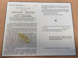 DP - Arthur Roos - Gaublomme - Nederbrakel 1902 - 1959 - Obituary Notices