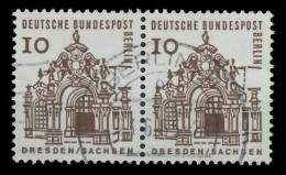 BERLIN DS D-BAUW. 1 Nr 242 Zentrisch Gestempelt WAAGR PAAR X94110E - Used Stamps