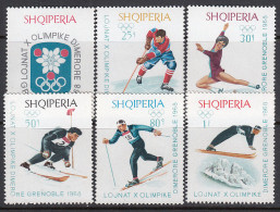 Albania Correo 1968 Yvert 1057/62 Mh * Juegos Olimpicos De Invierno En Grenoble - Albanië