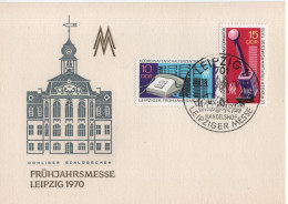 Germany Deutschland DDR 1970 FDC Leipziger Fruhjahrsmesse, Phone Telephone, Canceled In Leipzig - Maximumkarten (MC)