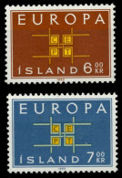 ISLAND 1963 Nr 373-374 Postfrisch SA3168A - Unused Stamps