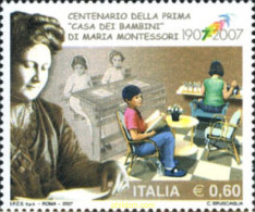 199676 MNH ITALIA 2007 CENTENARIO DE LA PRIMERA CASA DEL NIÑO DE MARIA MONTESSORI - 1. ...-1850 Prefilatelia