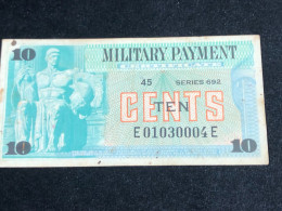 South Viet Nam MILITARY ,Banknotes Of Vietnam-P-M84 Schwan-932 10 Cents, Series 692(1970-1973)vf-1pcs Good Quality-rare - Viêt-Nam