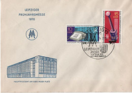 Germany Deutschland DDR 1970 FDC Leipziger Fruhjahrsmesse, Phone Telephone, Canceled In Leipzig - 1950-1970