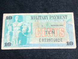 South Viet Nam MILITARY ,Banknotes Of Vietnam-P-M84 Schwan-932 10 Cents, Series 692(1970-1973)vf-1pcs Good Quality-rare - Vietnam