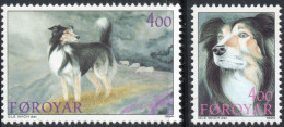 Faeroër 1994 Herding Dogs From The Faeroër 2 Values MNH - Dogs
