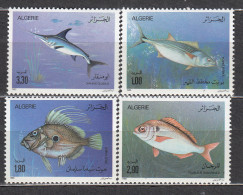 Argelia Correo Yvert 961/64 ** Mnh Fauna - Peces - Algerien (1962-...)