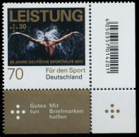 BRD BUND 2017 Nr 3307 Postfrisch ECKE-URE X32193E - Unused Stamps