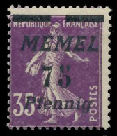 MEMEL 1922 Nr 62 Postfrisch X447C8A - Memel (Klaipeda) 1923