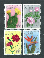 Argelia - Correo Yvert 568/71 ** Mnh  Flores - Algerien (1962-...)