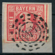 BAYERN MÜHLRADSTEMPEL AUF Nr 9 OMR 441 Zentrisch Gestempelt X719856 - Used