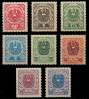 ÖSTERREICH 1920 Nr 312y-320y Postfrisch X742CCA - Unused Stamps