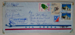 République Dominicaine - Enveloppe Circulée Avec Timbres Thématiques De La Semaine Sainte (1987) - República Dominicana