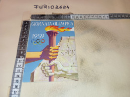 MX00470 ROMA 1959 TIMBRO ANNULLO COMITATO ORGANIZZATORE XVII° OLIMPIADE GIORNATA OLIMPICA - 1946-60: Poststempel
