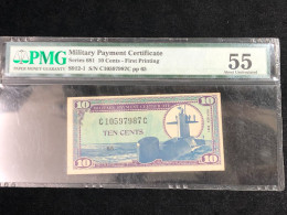 South Viet Nam MILITARY ,Banknotes Of Vietnam-P-M76 Schwan-912 10 Cents, Series 681(1969-1970 PMG 55 )-1pcs Good Quality - Viêt-Nam