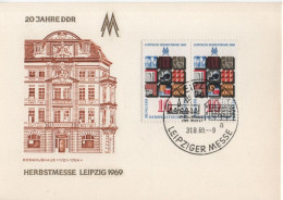 Germany Deutschland DDR 1969 FDC Leipziger Herbstmesse, Watch, Canceled In Leipzig - Maximumkarten (MC)