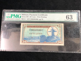 South Viet Nam MILITARY ,Banknotes Of Vietnam-P-M78 Schwan-914 50 Cents, Series 681(1969-1970 PMG 63 )-1pcs Good Quality - Viêt-Nam