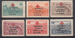 Albania Correo 1946 Yvert 341/46 (*) Mng Cruz Roja - Albanie