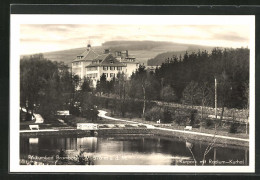 AK Bad Brambach I. V., Kurpark Mit Dem Radium-Kurhof  - Bad Brambach