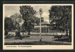 AK Karlsruhe I. Baden, Brunnen Vor Der Ausstellungshalle  - Karlsruhe