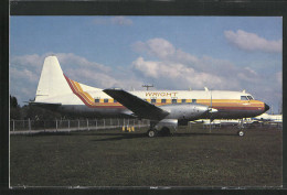 AK Flugzeug, Der Fluglinie Wright, Convair 640 In Parkposition  - 1946-....: Ere Moderne