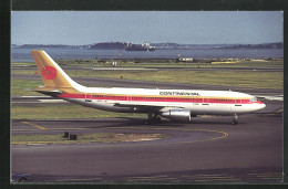 AK Flugzeug, Linienflugzeug Der Fluglinie Continental, Airbus A300B4-203  - 1946-....: Era Moderna