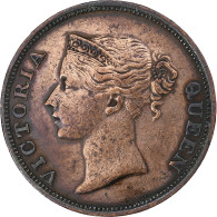 Établissements Des Détroits, Victoria, Cent, 1845, Calcutta, Cuivre, TTB, KM:3 - Kolonien