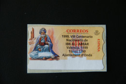 ESPAÑA. Etiqueta Postal ATMs. Ibn Al-Abbar. ONDA. - Nuevos