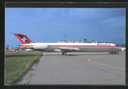 AK Flugzeug Der Fluglinie Balair, McDonnell Douglas MD-82 Auf Dem Rollfeld  - 1946-....: Era Moderna