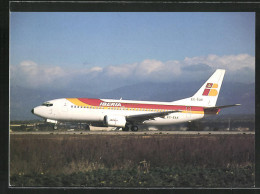 AK Flugzeug, Linienflugzeug Der Fluglinie Iberia, Boeing 737-300, Auf Dem Rollfeld  - 1946-....: Modern Tijdperk