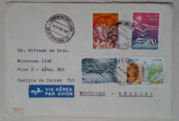 Brésil - Enveloppe D'air Circulé Avec Divers Timbres (1991) - Used Stamps