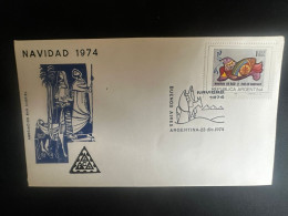 C) 1974. ARGENTINA. FDC. STAMP OF A COLORFUL BIRD REPRESENTING CHRISTMAS. XF - Argentine