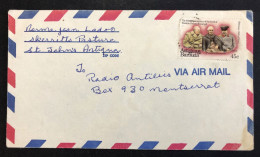 ANTIGUA AND BARBUDA, Circulated Cover To Montserrat, « F. Roosevelt », « Churchill », « Stalin », 1982 - Antigua Und Barbuda (1981-...)