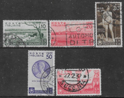 Italia Italy 1936 Regno Orazio 5val Sa N.398-402 US - Afgestempeld