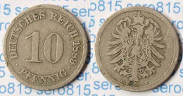 10 Pfg. Kaiserreich EMPIRE 1889 A - Jäger 4   (p726 - 10 Pfennig