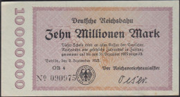 Reichsbahn Berlin 10 Millionen Mark 1923 XF  (14627 - Altri & Non Classificati