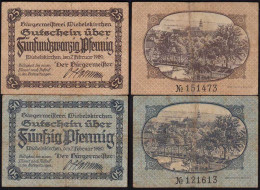 Wiebelskirchen Bürgermeisterei 25 + 50 Pfennig 1920 Gutschein/Notgeld   (14729 - Altri & Non Classificati