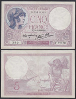 Frankreich - France - 5 Francs Banknote 5-12-1940 Pick 83 VF/XF (2/3)   (29139 - Sonstige & Ohne Zuordnung